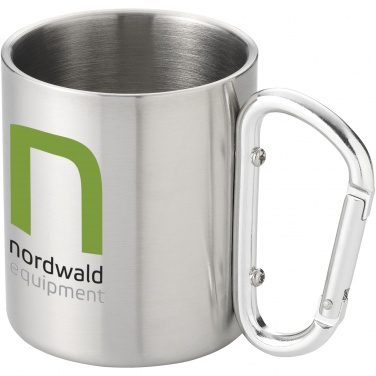 Logo trade promotional giveaways picture of: Alps 200 ml insulated mug with carabiner