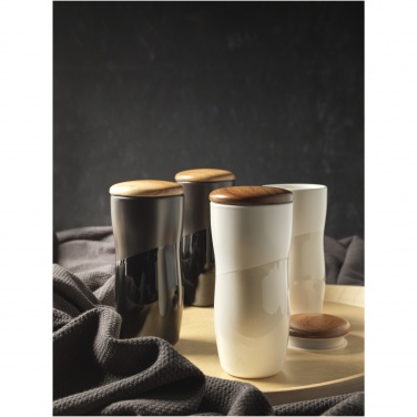 Logotrade promotional item image of: Double-walled ceramic tumbler Reno 370 ml