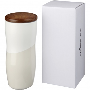 Logotrade promotional gift image of: Double-walled ceramic tumbler Reno 370 ml