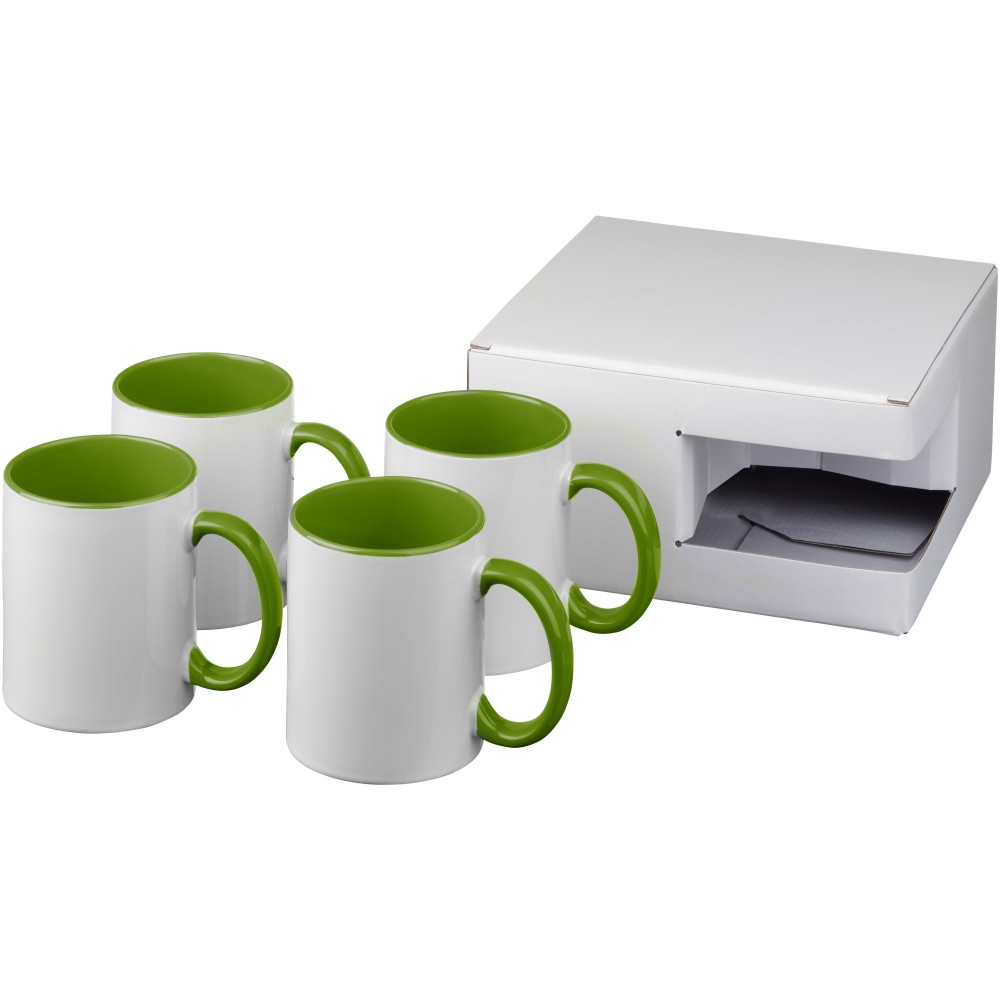 Logotrade business gift image of: Ceramic sublimation mug 4-pieces gift set