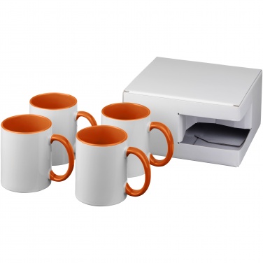 Logo trade promotional item photo of: Ceramic sublimation mug 4-pieces gift set