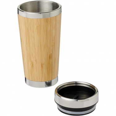 Logo trade promotional giveaways image of: Bambus 450 ml tumbler with bamboo outer