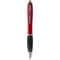 Nash ballpoint pen coloured barrel and black grip, Red / Solid black