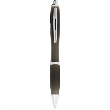 Logo trade promotional merchandise photo of: Nash ballpoint pen coloured barrel and black grip