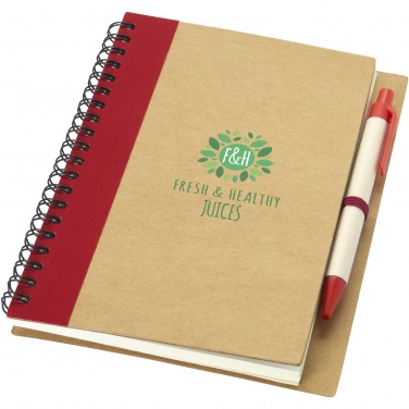 Logotrade promotional product image of: Priestly recycled notebook with pen