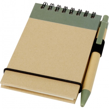 Logotrade promotional gift picture of: Zuse A7 recycled jotter notepad with pen