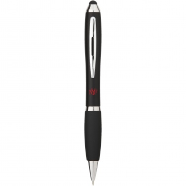 Logotrade business gift image of: Nash coloured stylus ballpoint pen with black grip