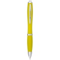 Nash ballpoint pen with coloured barrel and grip, Yellow