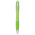 Nash ballpoint pen with coloured barrel and grip, Lime