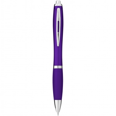 Logo trade promotional products picture of: Nash ballpoint pen with coloured barrel and grip