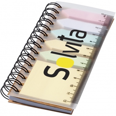 Logotrade business gift image of: Spinner spiral notebook with coloured sticky notes