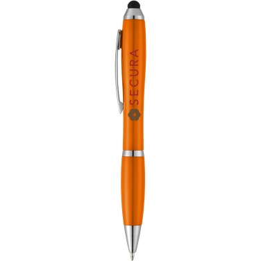 Logotrade promotional gift image of: Nash stylus ballpoint pen with coloured grip