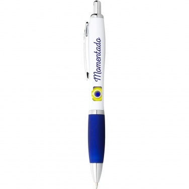 Logotrade corporate gifts photo of: Nash ballpoint pen white barrel and coloured grip