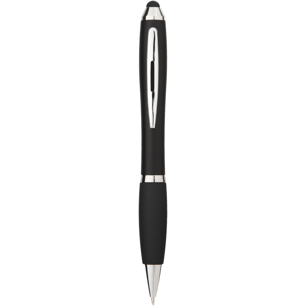 Logotrade promotional product image of: Nash coloured stylus ballpoint pen with black grip