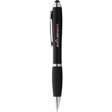 Logotrade promotional merchandise picture of: Nash coloured stylus ballpoint pen with black grip