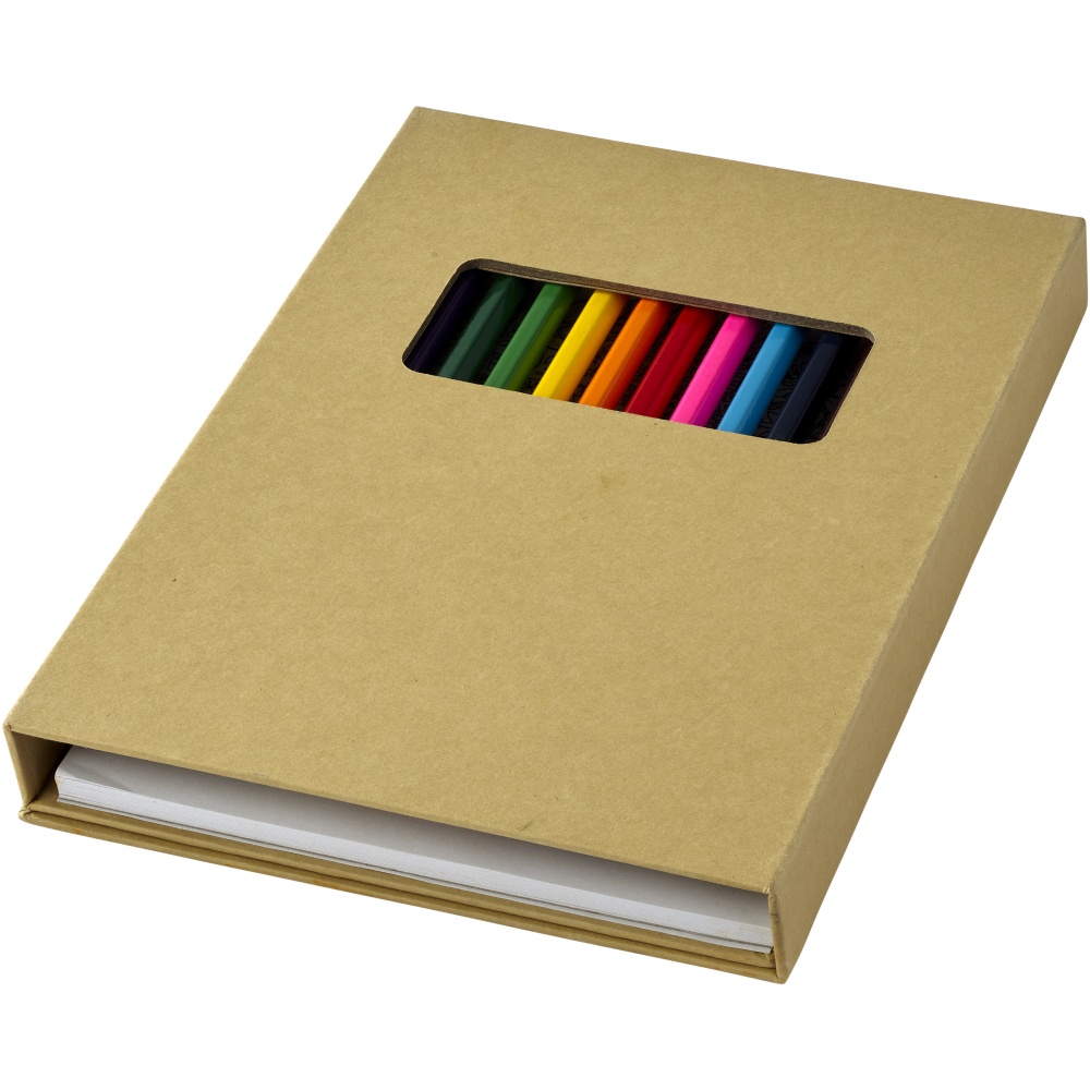 Logo trade promotional item photo of: Pablo colouring set with drawing paper