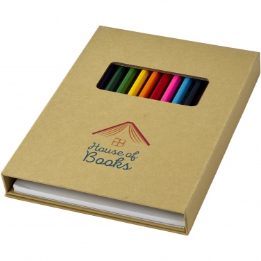 Logo trade advertising products picture of: Pablo colouring set with drawing paper