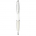 Nash ballpoint pen coloured barrel and grip, White