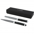 Empire duo pen gift set, Silver / Solid black