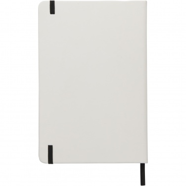 Logotrade promotional gift picture of: Spectrum A5 white notebook with coloured strap