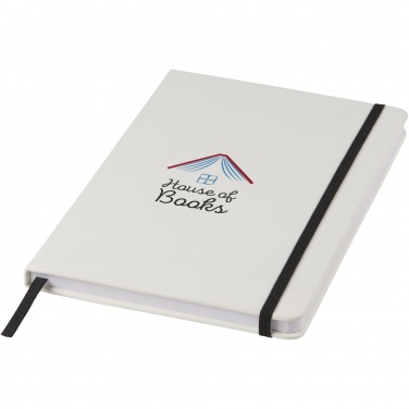 Logotrade promotional merchandise picture of: Spectrum A5 white notebook with coloured strap