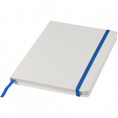 Logo trade advertising product photo of: Spectrum A5 white notebook with coloured strap