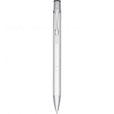 Logo trade promotional giveaways image of: Moneta anodized aluminium click ballpoint pen