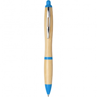 Logo trade promotional merchandise image of: Nash bamboo ballpoint pen