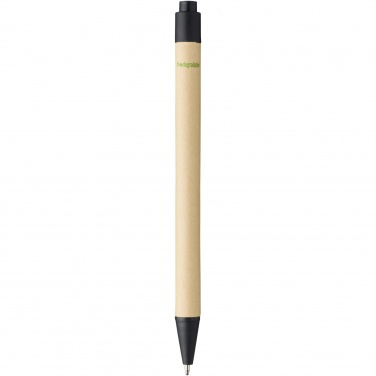 Logo trade promotional merchandise image of: Berk recycled carton and corn plastic ballpoint pen