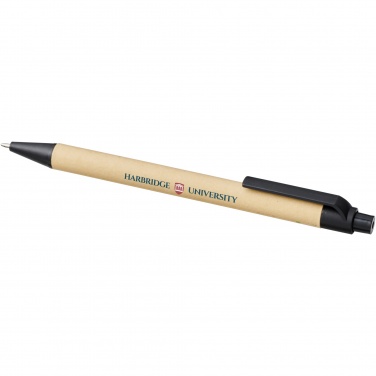 Logo trade promotional items picture of: Berk recycled carton and corn plastic ballpoint pen