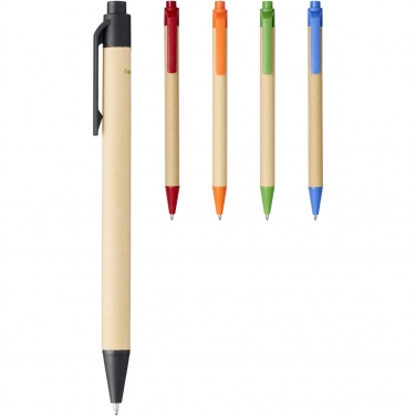 Logotrade promotional gift picture of: Berk recycled carton and corn plastic ballpoint pen