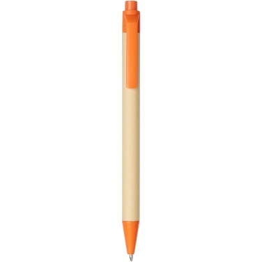 Logo trade advertising product photo of: Berk recycled carton and corn plastic ballpoint pen