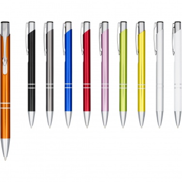 Logotrade promotional merchandise picture of: Moneta anodized aluminium click ballpoint pen