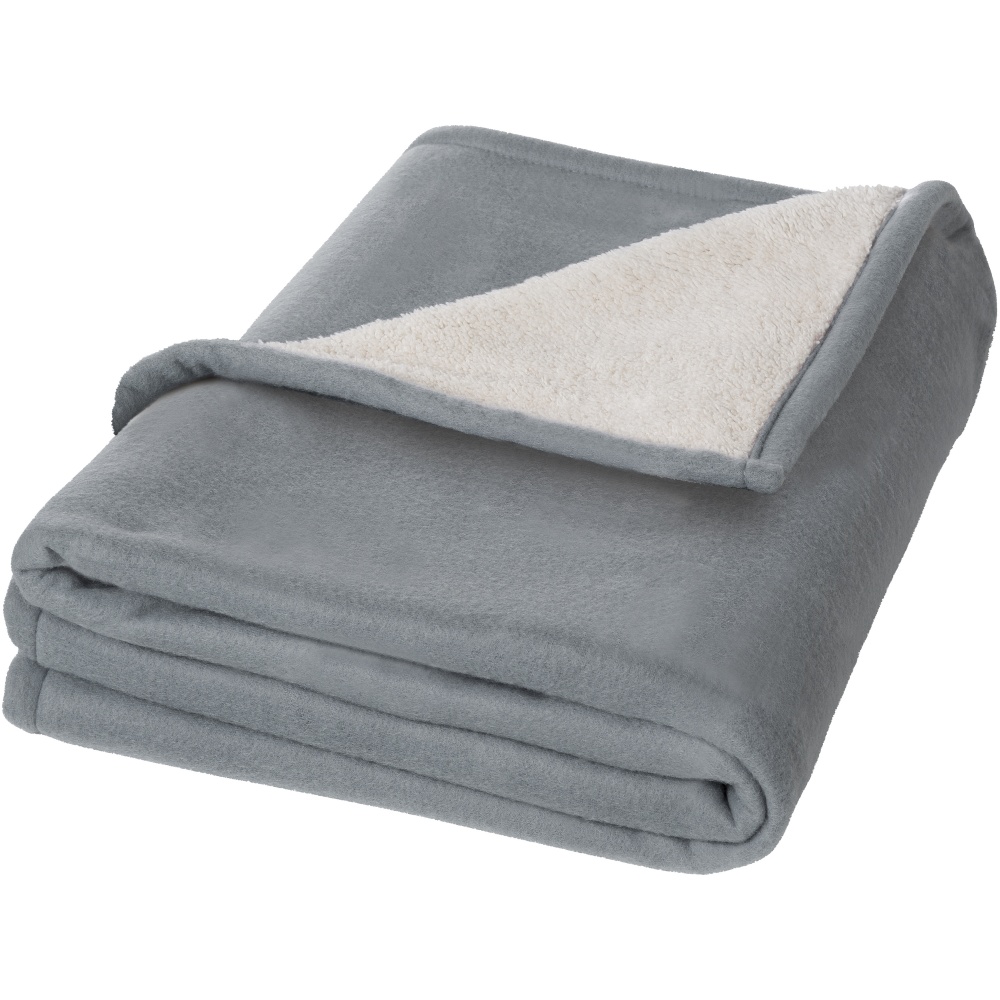 Logo trade promotional products image of: Springwood soft fleece and sherpa plaid blanket