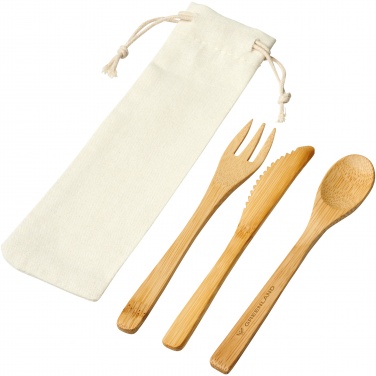 Logotrade promotional item image of: Celuk bamboo cutlery set