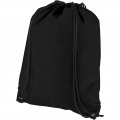 Evergreen non-woven drawstring bag 5L, Solid black