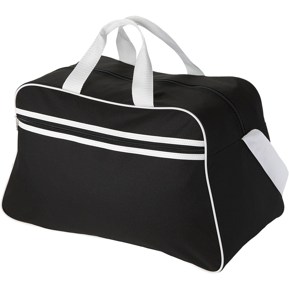 Logo trade promotional item photo of: San Jose 2-stripe sports duffel bag 30L