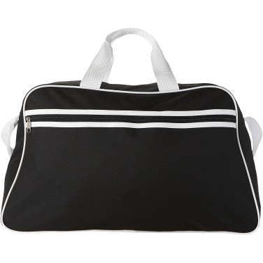 Logo trade business gift photo of: San Jose 2-stripe sports duffel bag 30L