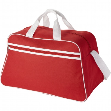 Logo trade promotional merchandise photo of: San Jose 2-stripe sports duffel bag 30L