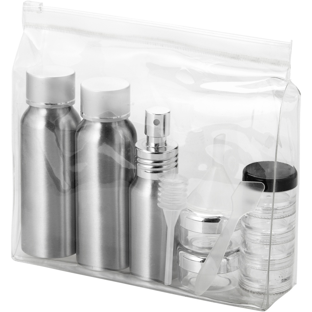 Logo trade business gifts image of: Frankfurt airline approved travel bottle set