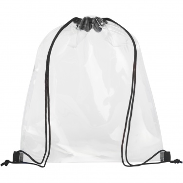 Logo trade promotional merchandise picture of: Lancaster transparent drawstring bag 5L