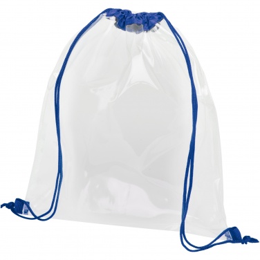 Logo trade promotional gifts picture of: Lancaster transparent drawstring bag 5L