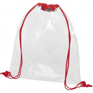 Logo trade promotional merchandise image of: Lancaster transparent drawstring bag 5L