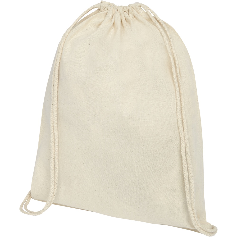 Logo trade corporate gift photo of: Oregon 100 g/m² cotton drawstring bag 5L