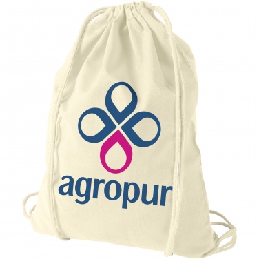 Logotrade advertising products photo of: Oregon 100 g/m² cotton drawstring bag 5L