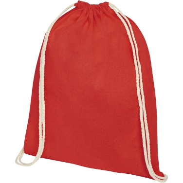 Logo trade promotional items image of: Oregon 100 g/m² cotton drawstring bag 5L