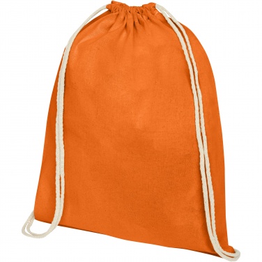 Logo trade promotional items picture of: Oregon 100 g/m² cotton drawstring bag 5L