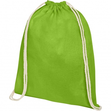 Logo trade promotional merchandise photo of: Oregon 100 g/m² cotton drawstring bag 5L