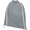 Oregon 100 g/m² cotton drawstring bag 5L, Grey