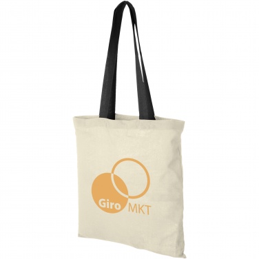 Logo trade promotional giveaway photo of: Nevada 100 g/m² cotton tote bag coloured handles 7L